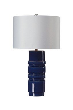 Blue glaze ceramic table lamp