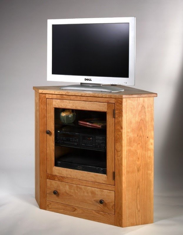Corner tv cabinet in natural cherry