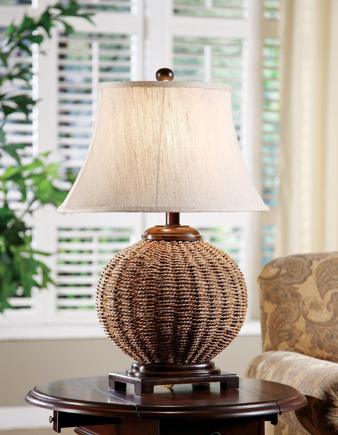 Crestview Collection Wicker Table Lamp
