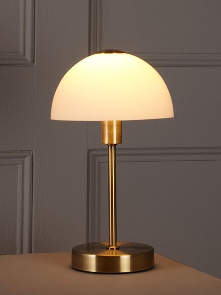 Linea antique brass quincey touch table lamp house of fraser