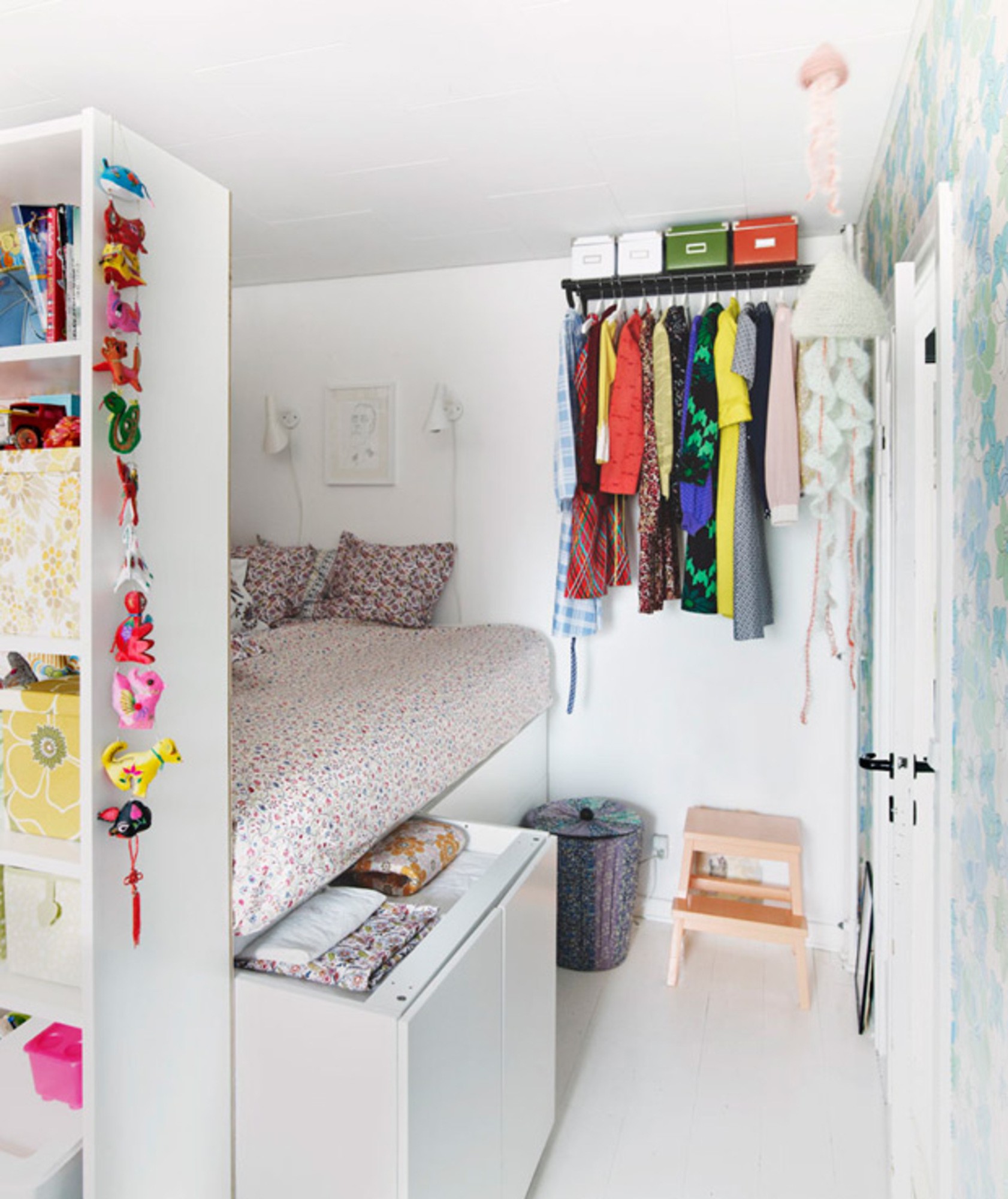 loft bed in closet