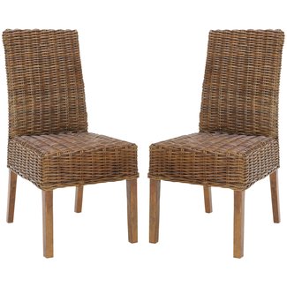 chairs wicker indoor dining chair safavieh side brown thomas st woven sanibel furniture dark light wood mango rural foter eclectic