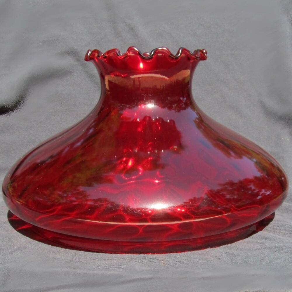 10 glass tam o shanter shade stained ruby fits old