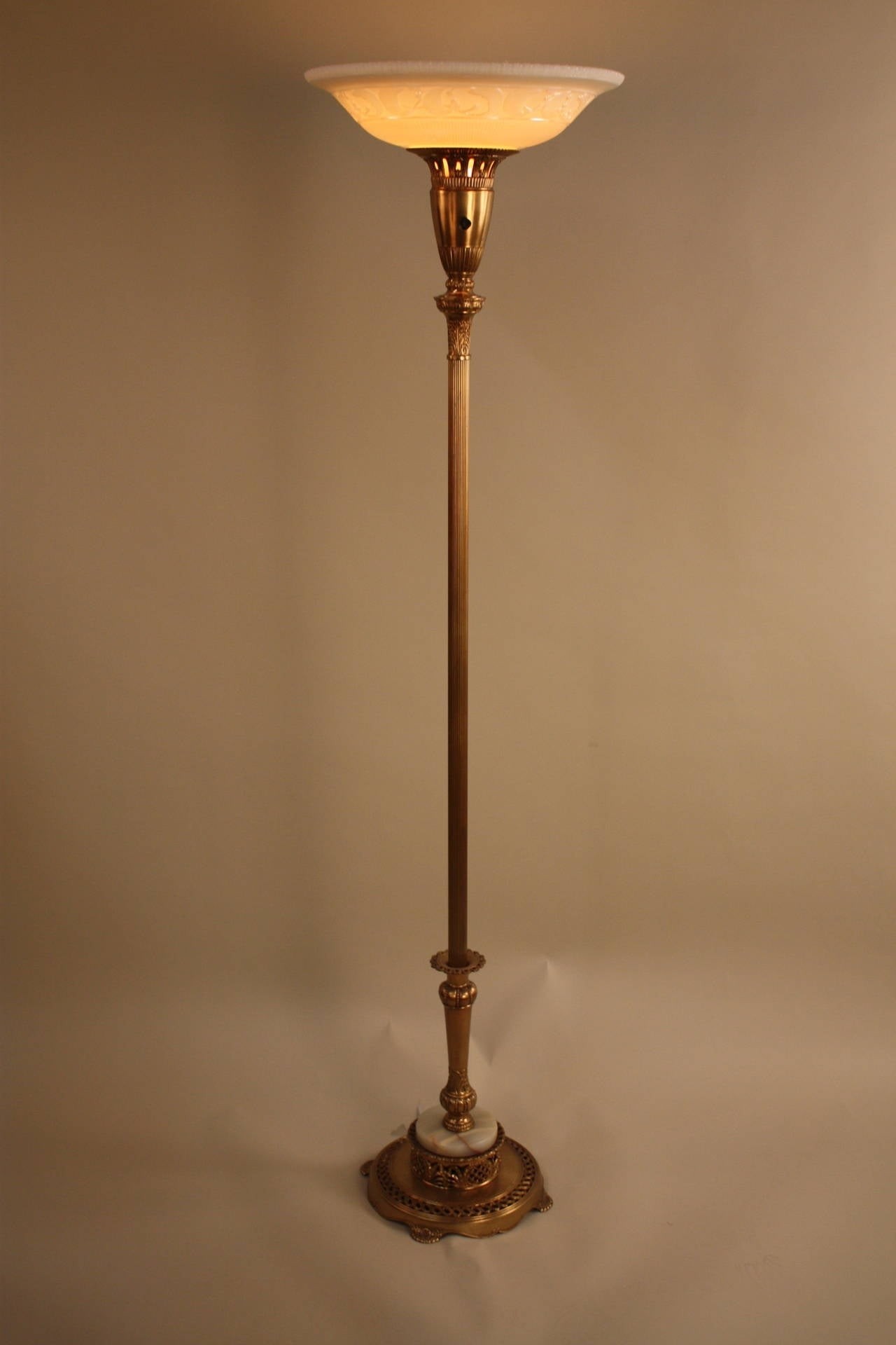 American torchiere floor lamp from a unique collection of antique