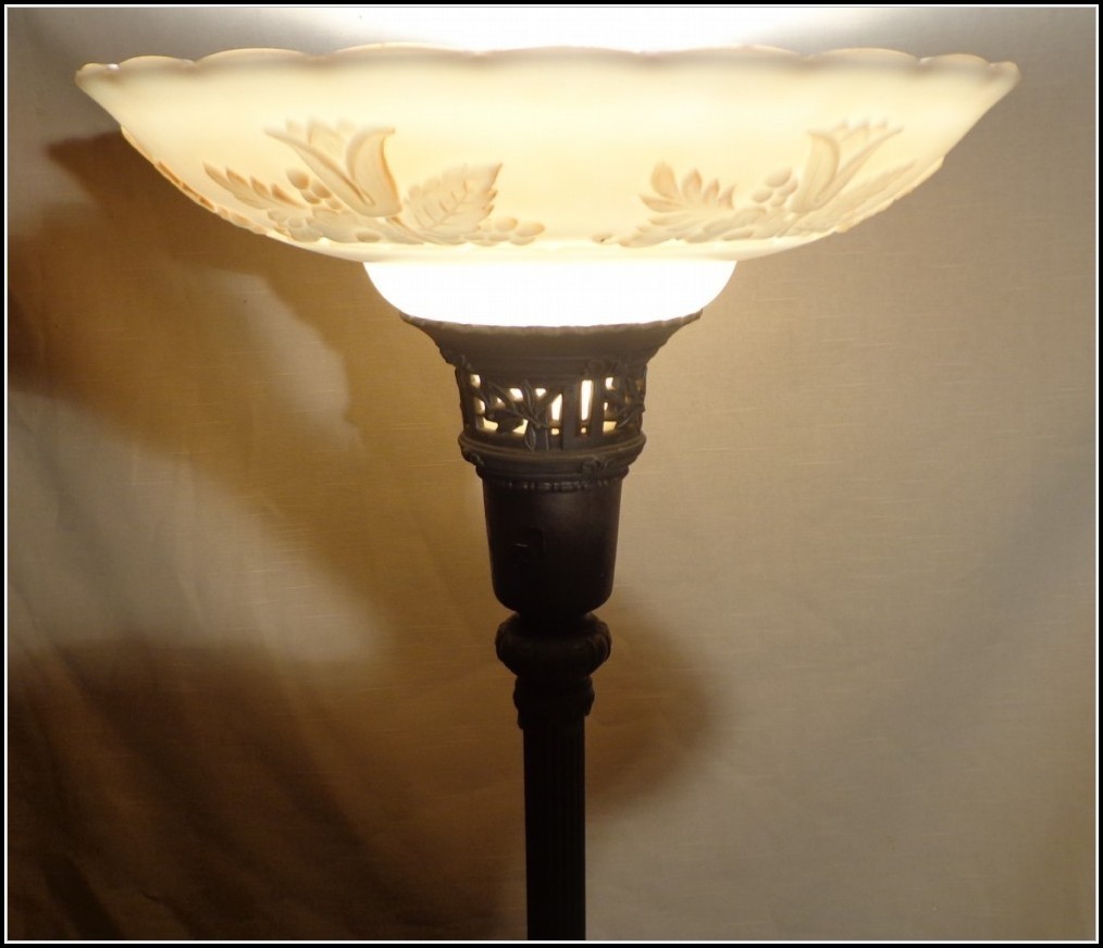 vintage torchiere shade