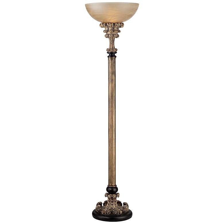 industrial torchiere floor lamp