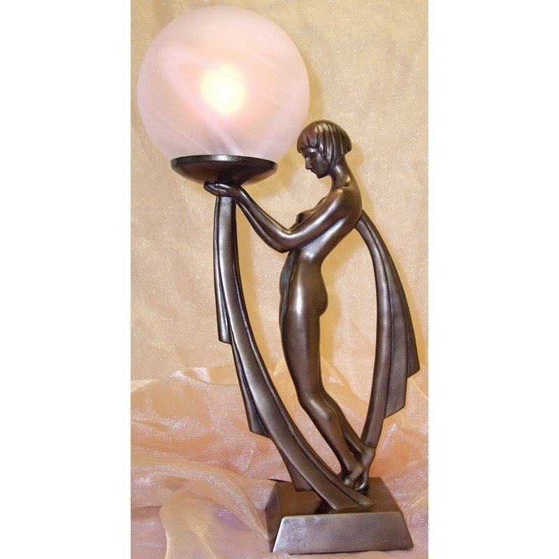 Art nouveau lady lamp