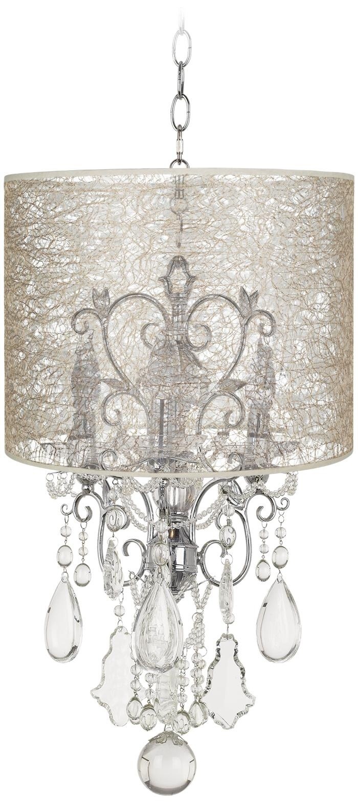 Belle of the ball designer lace shade mini chandelier