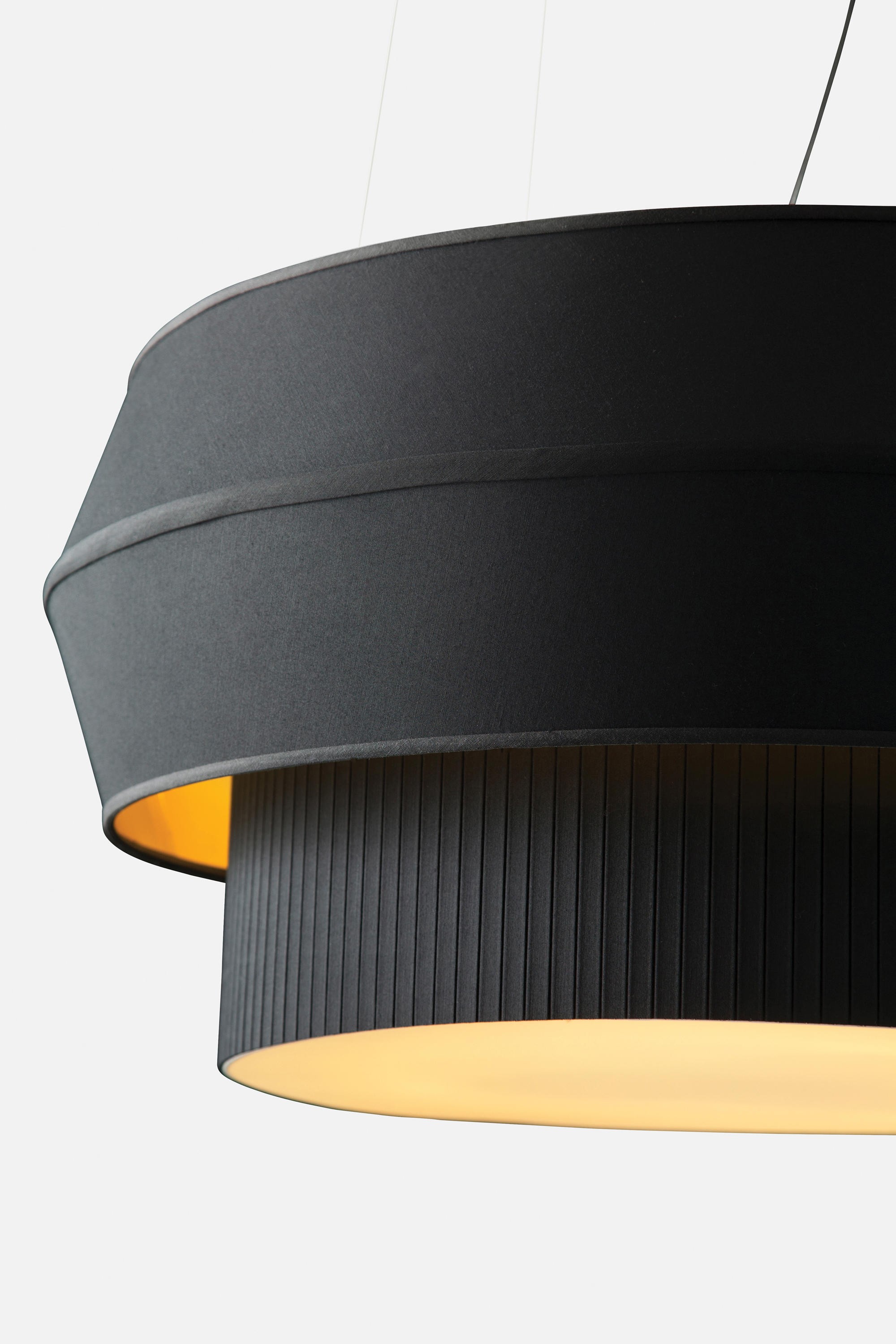 Black and gold lampshade
