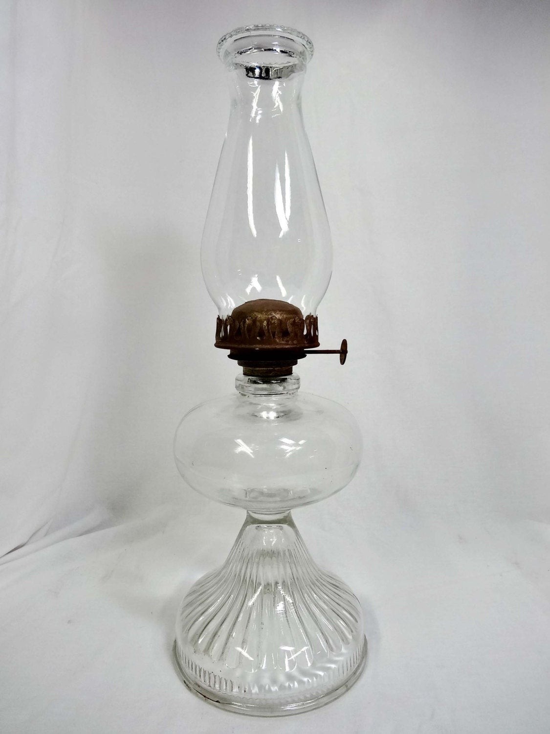 L-1 ANTIQUE GLASS HURRICANE LAMPS