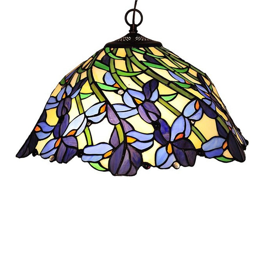 tiffany style stained glass hanging lamp