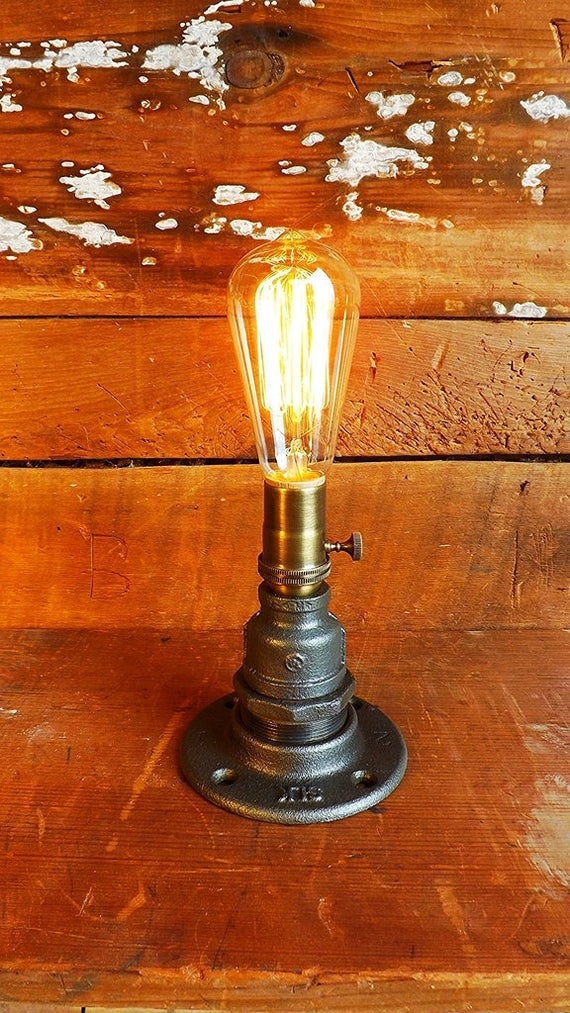 Edison pipe lamp desk light vintage