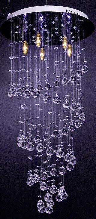 Lamps with crystals hanging