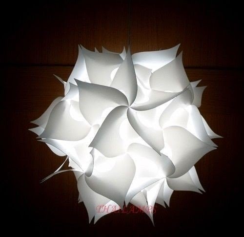 Lotus Iq Light Ceiling Pendant Contemporary Modern Jigsaw Lamp Shades White