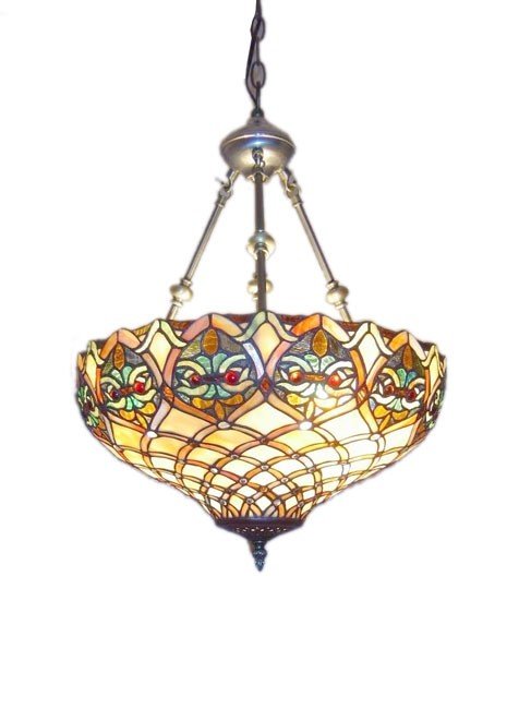 Stained glass hanging light