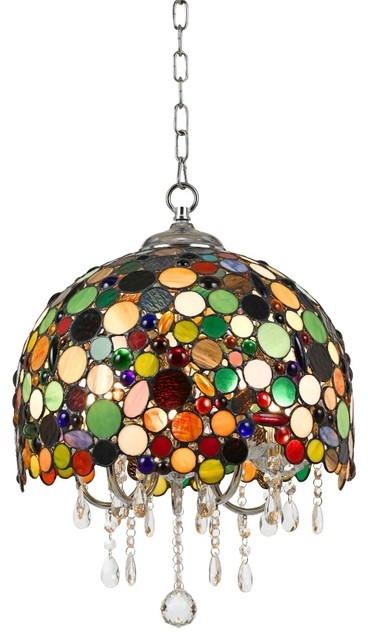 Stained glass light fixtures dining room