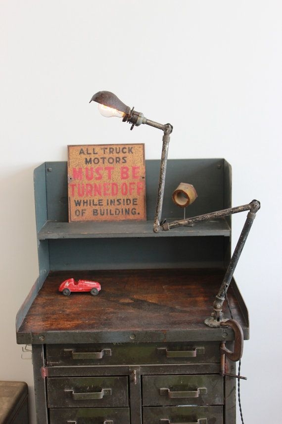 Vintage industrial ajusco factory desk