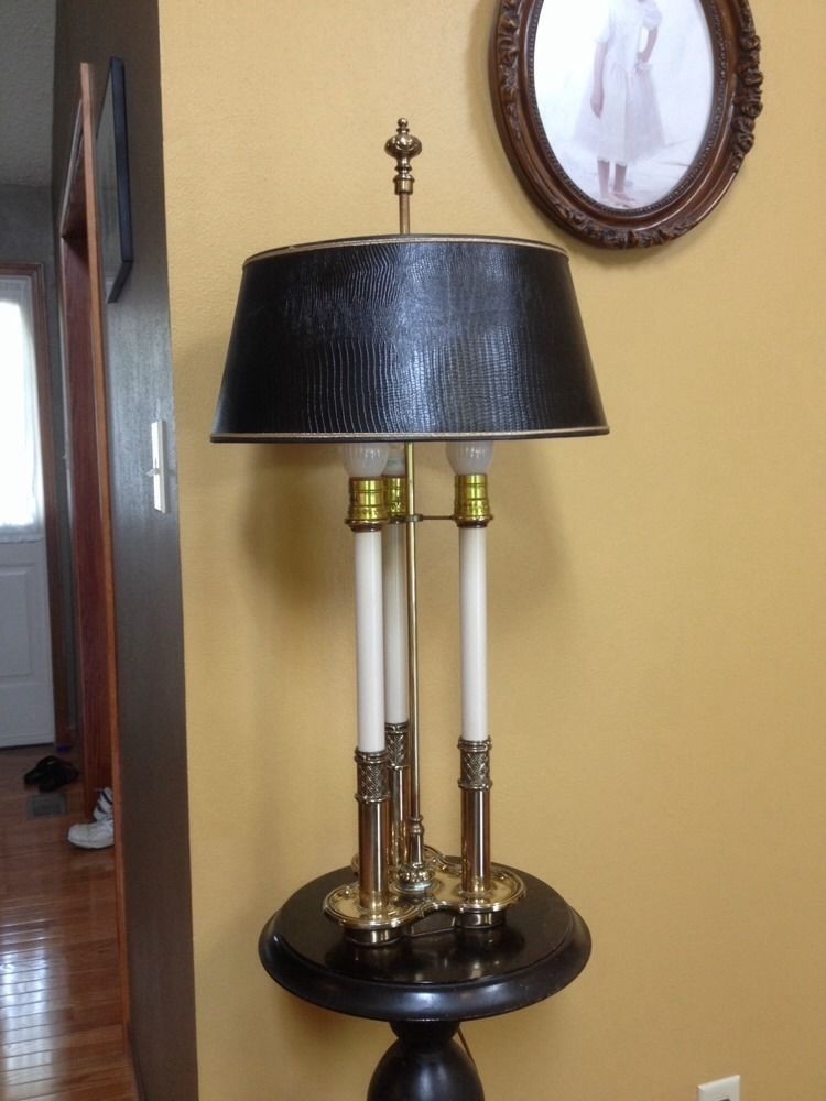 Vintage Adjustable Stiffel Table Lamp Brass Candlestick Lamp With