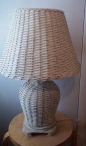 vintage wicker table lamp