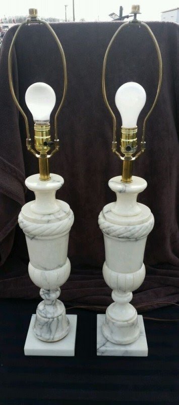 Marble lamp deals base vintage