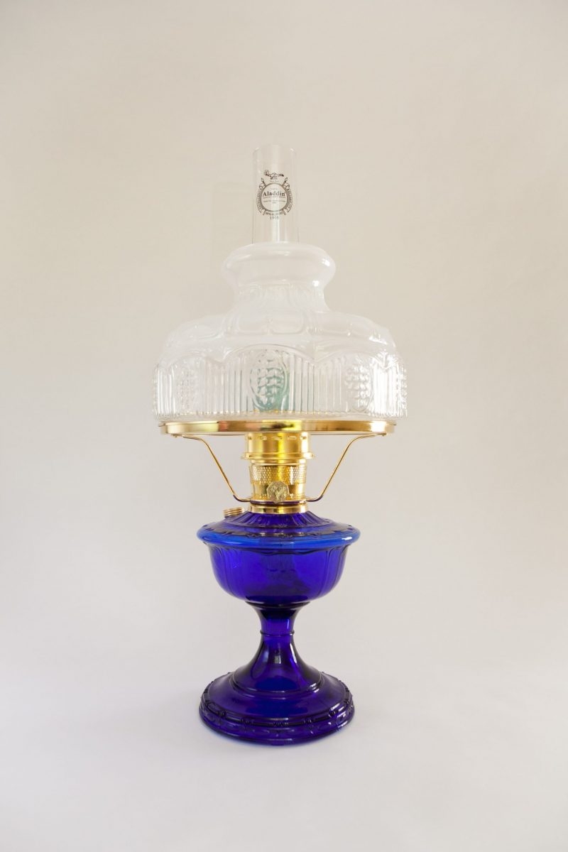 Aladdin vb2312 501 cobalt blue alexandria lamp w 10 shade
