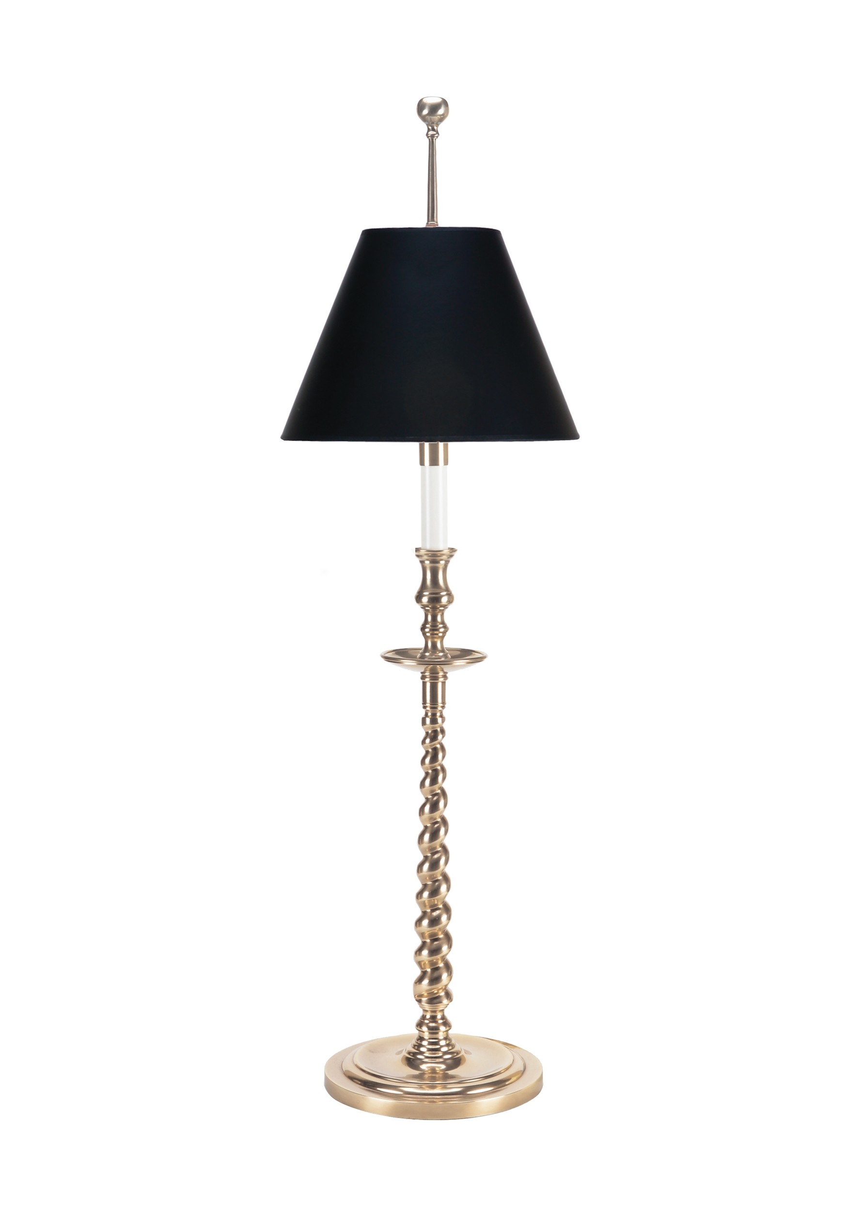 Brass candlestick table lamps