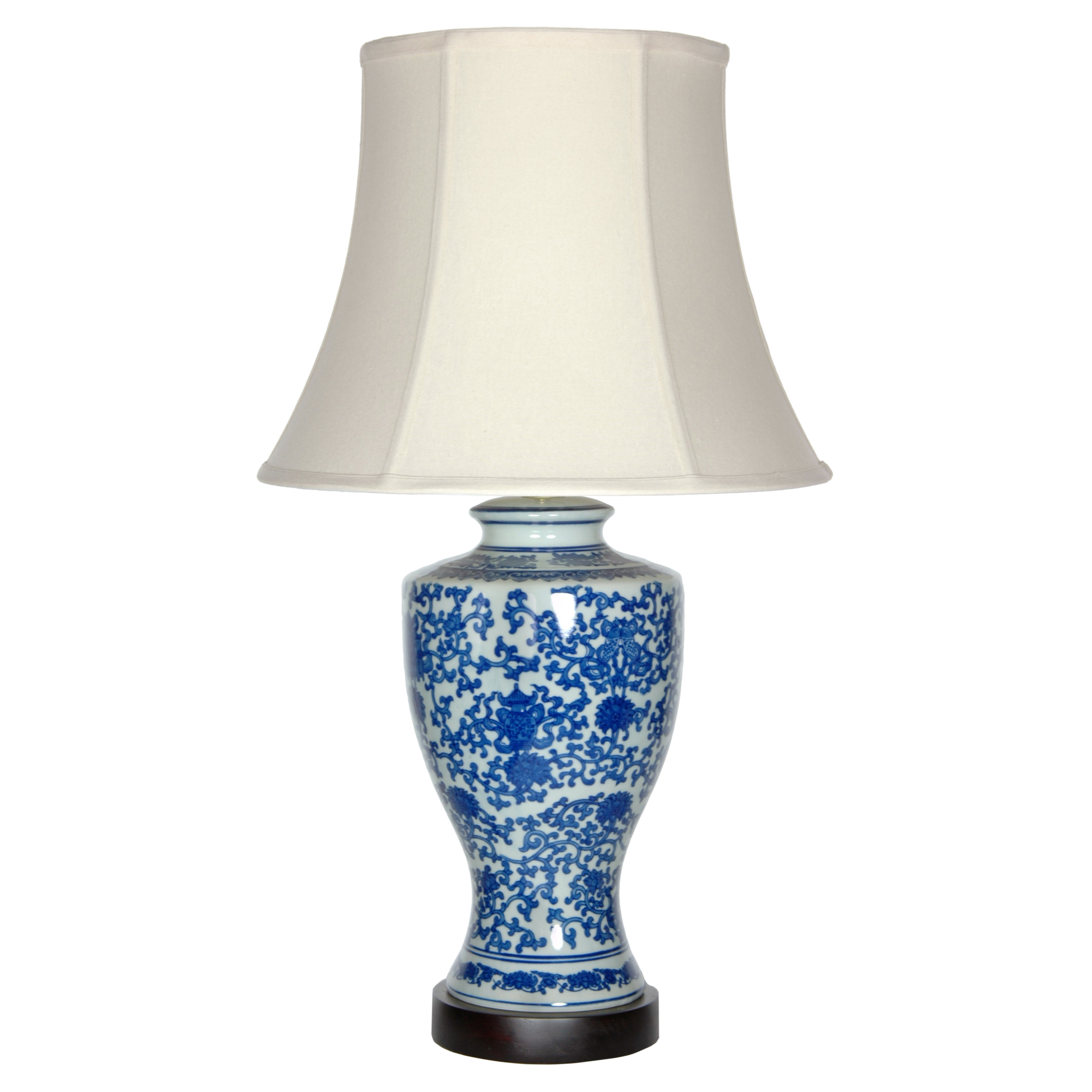 Oriental Furniture Victorian Design 28 H Table Lamp With Bell Shade