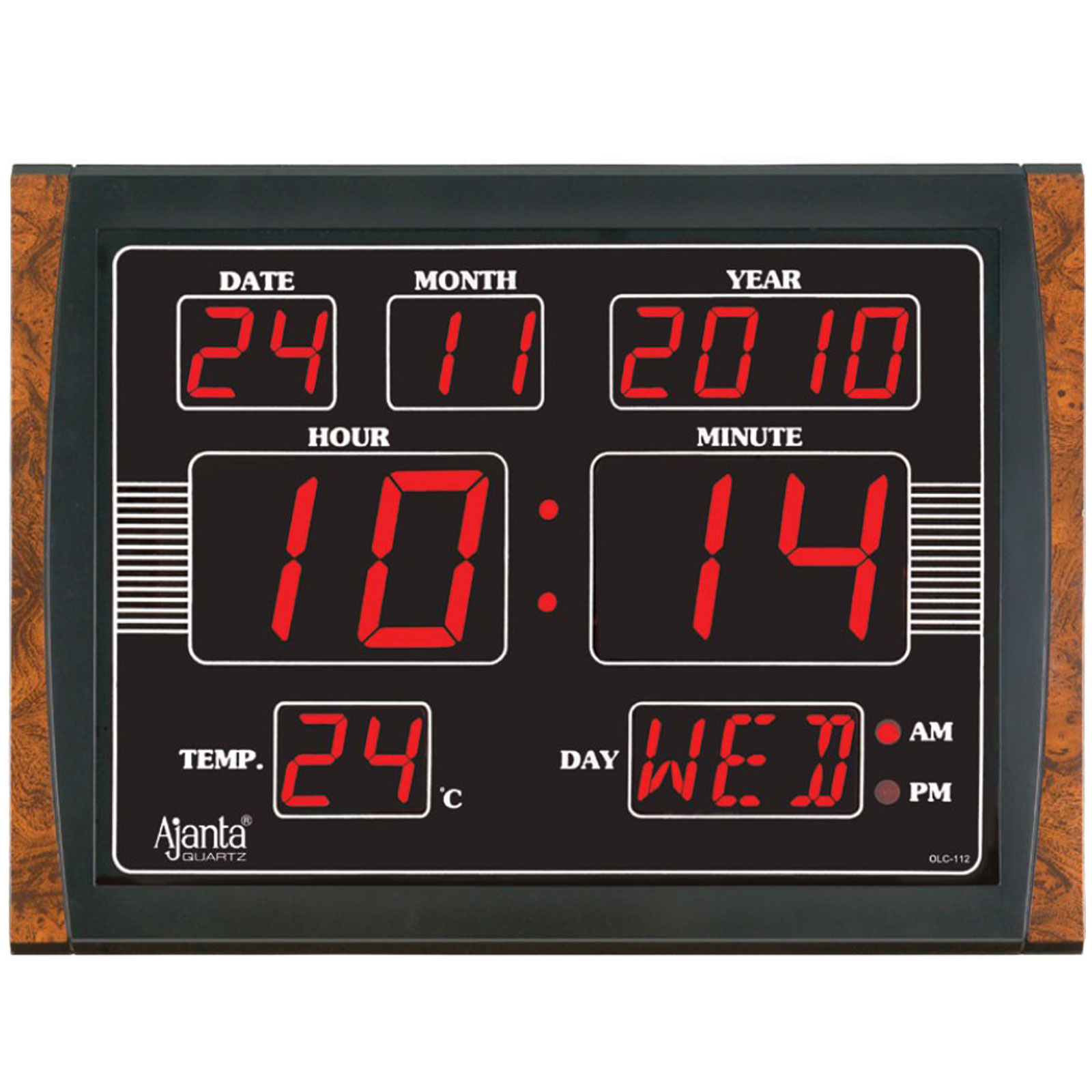 Ajanta led digital wall clock olc 112 available at shopclues