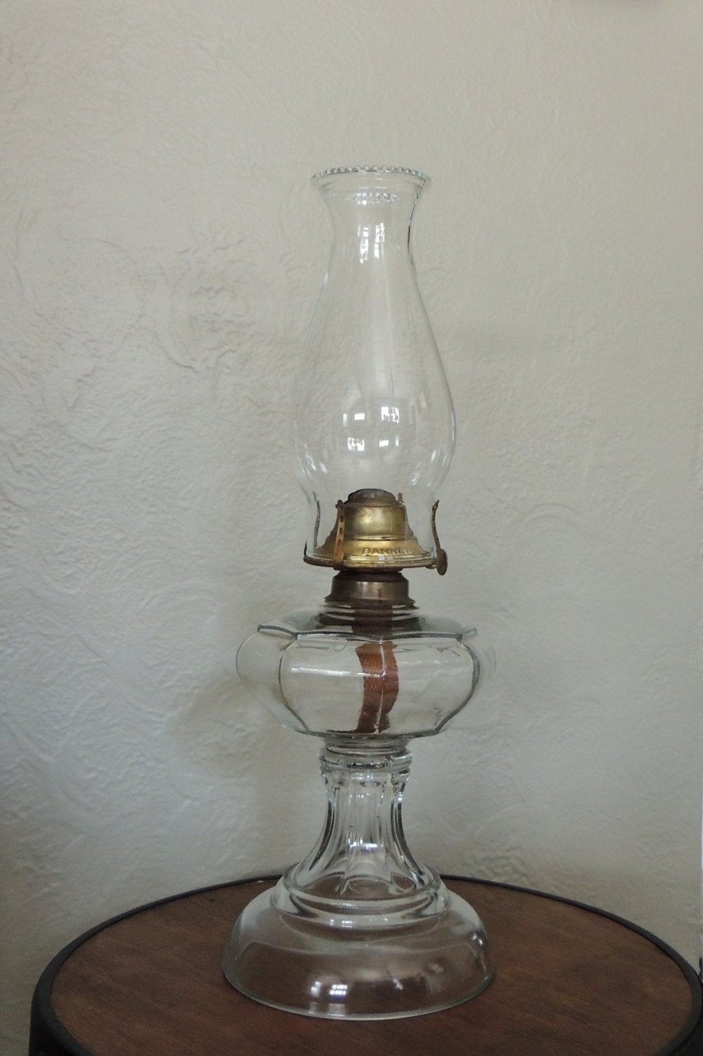 Details about   Vintage Glass Chimney for Oil Lamp ~ Hurricane Shade 