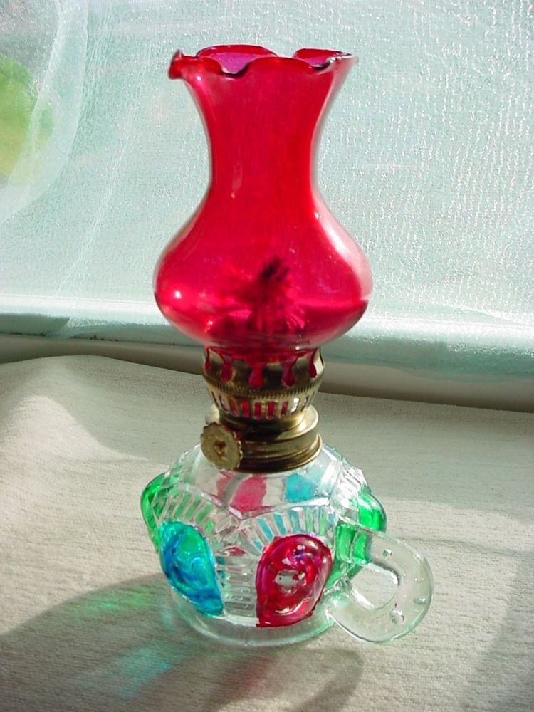 Colored oil deals lamp chimney