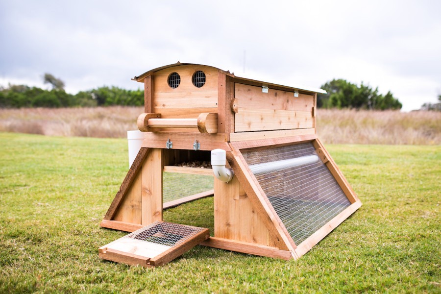 Cedar usa made mobile backyard chicken coop for sale in