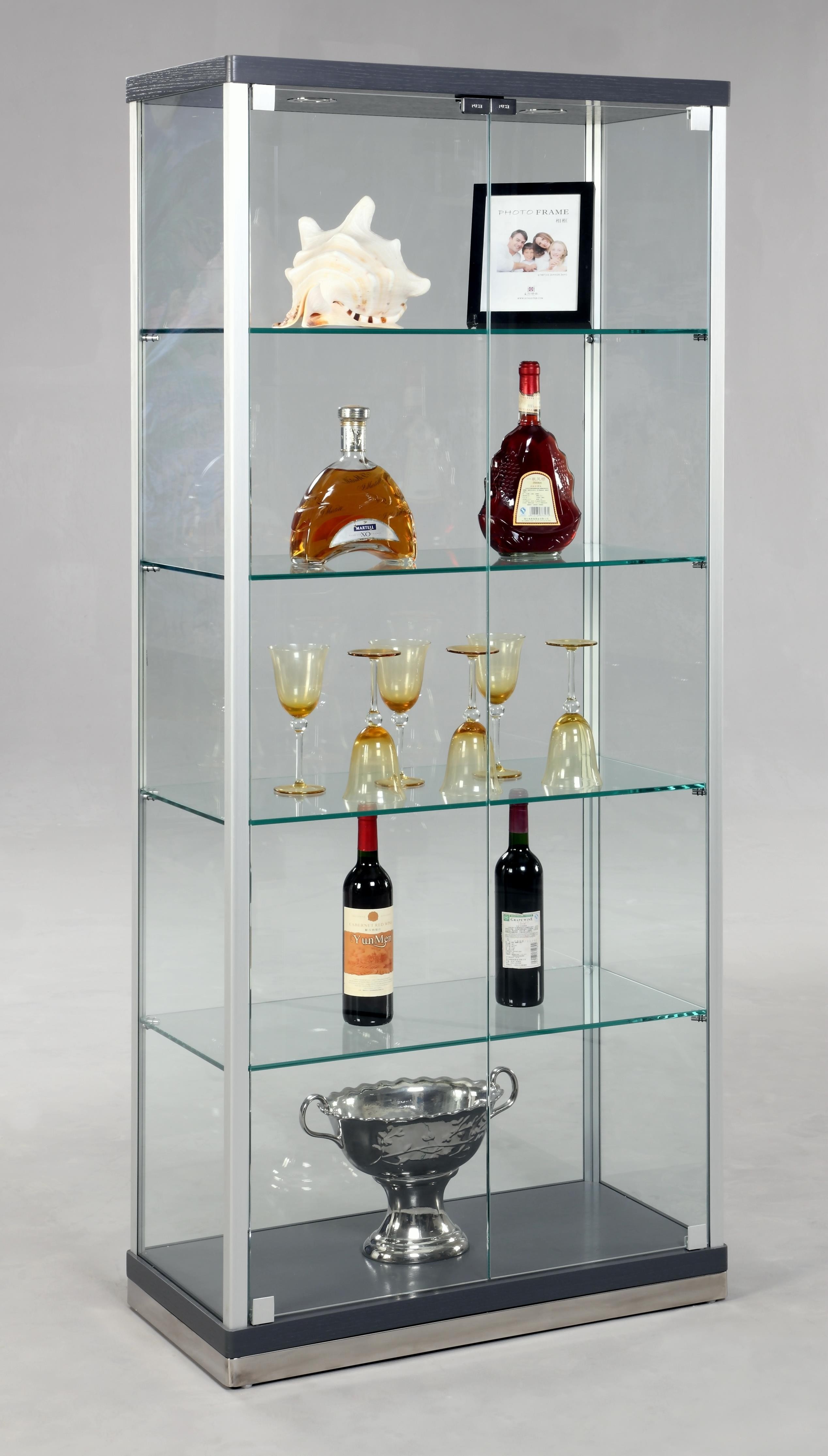 corner glass curio cabinet