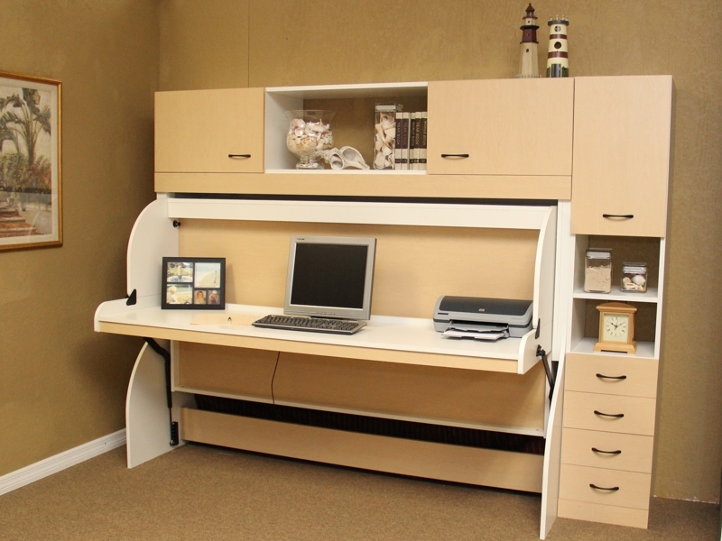 Desk and bed