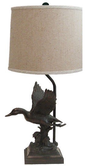 Duck desk lamp or table lamp flying mallard duck theme