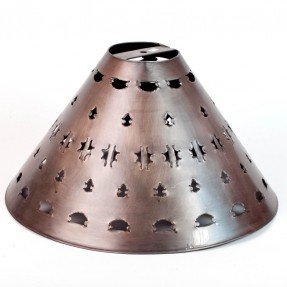 Candle Lamp Shade Copper with punch out designs 