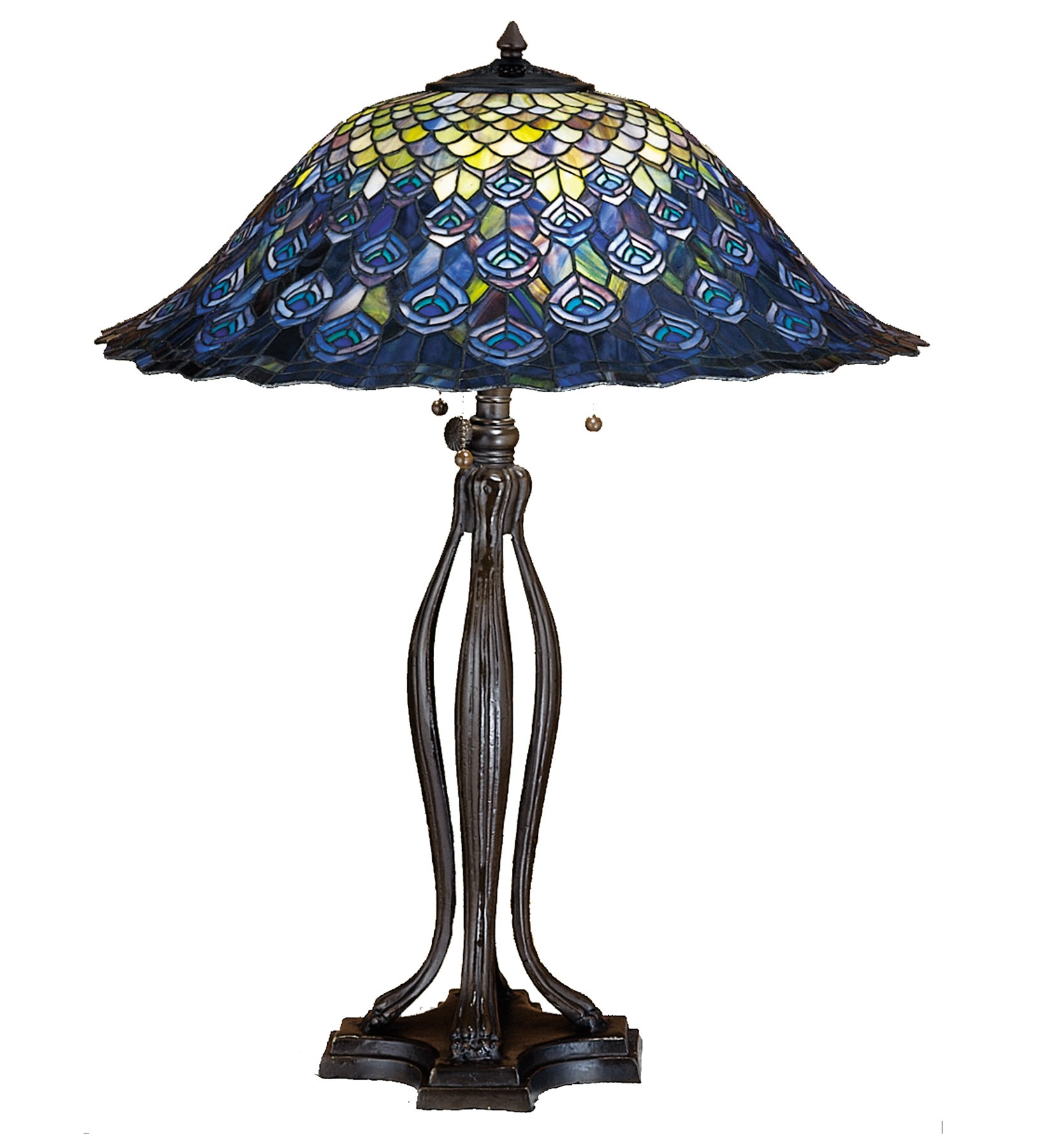 tiffany peacock lamp original