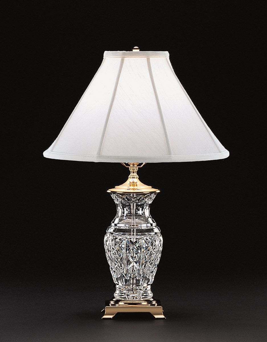 Waterford crystal polished brass kingsley table lamp 202 732 09
