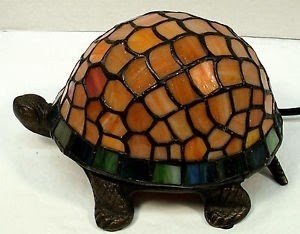 About stained glass tiffany style turtle table desk lamp night