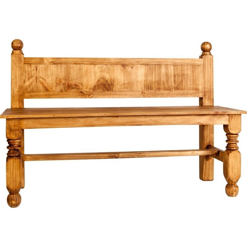 Accent pieces lyon rustic bench with back item nrs ban105