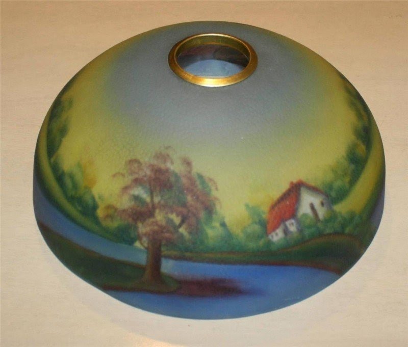 reproduction reverse painted lamp shades