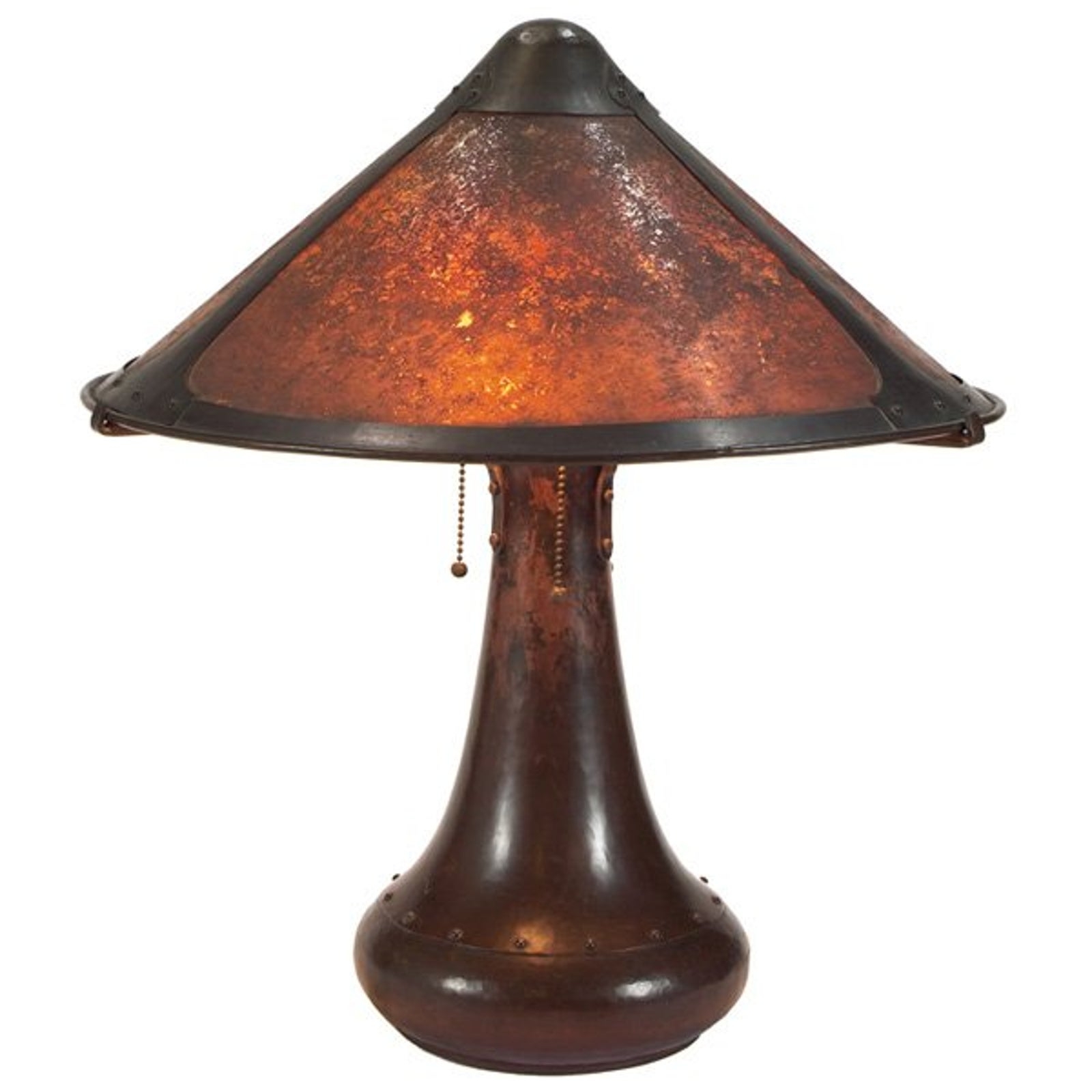 Dirk van erp table lamp hammered copper