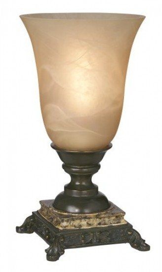 Glass uplight table torchiere lamp