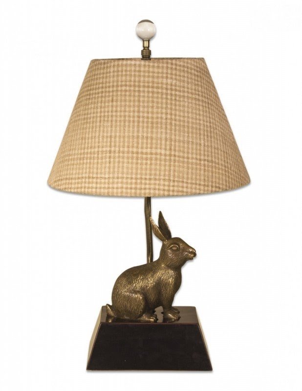 Home lighting table lamps bronze rabbit lamp