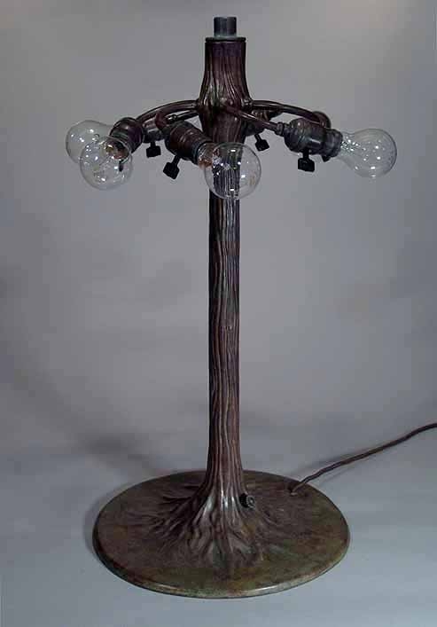 tiffany lamp tree trunk base