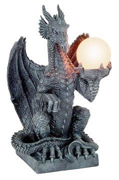 Sitting dragon lamp