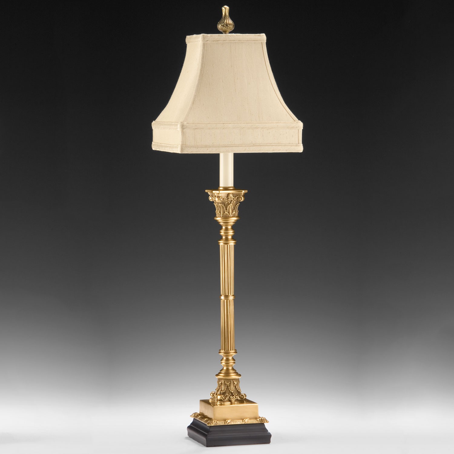 Solid brass corinthian table lamp