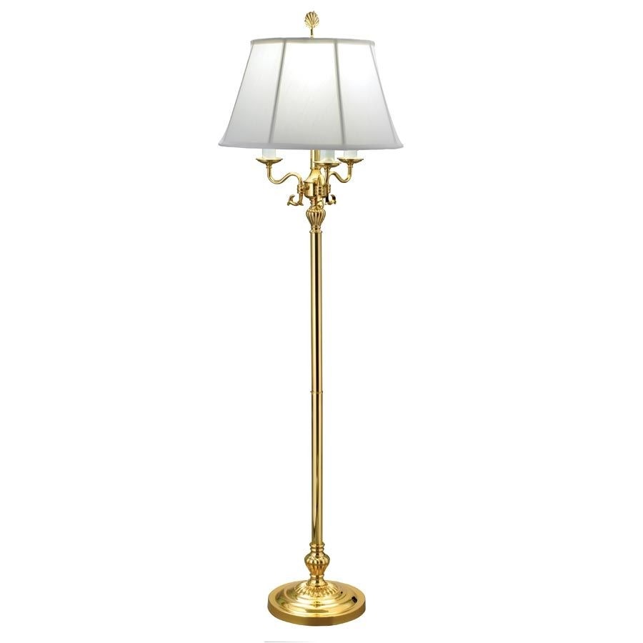 Solid brass floor lamp this lamp accommodates four bulbs a