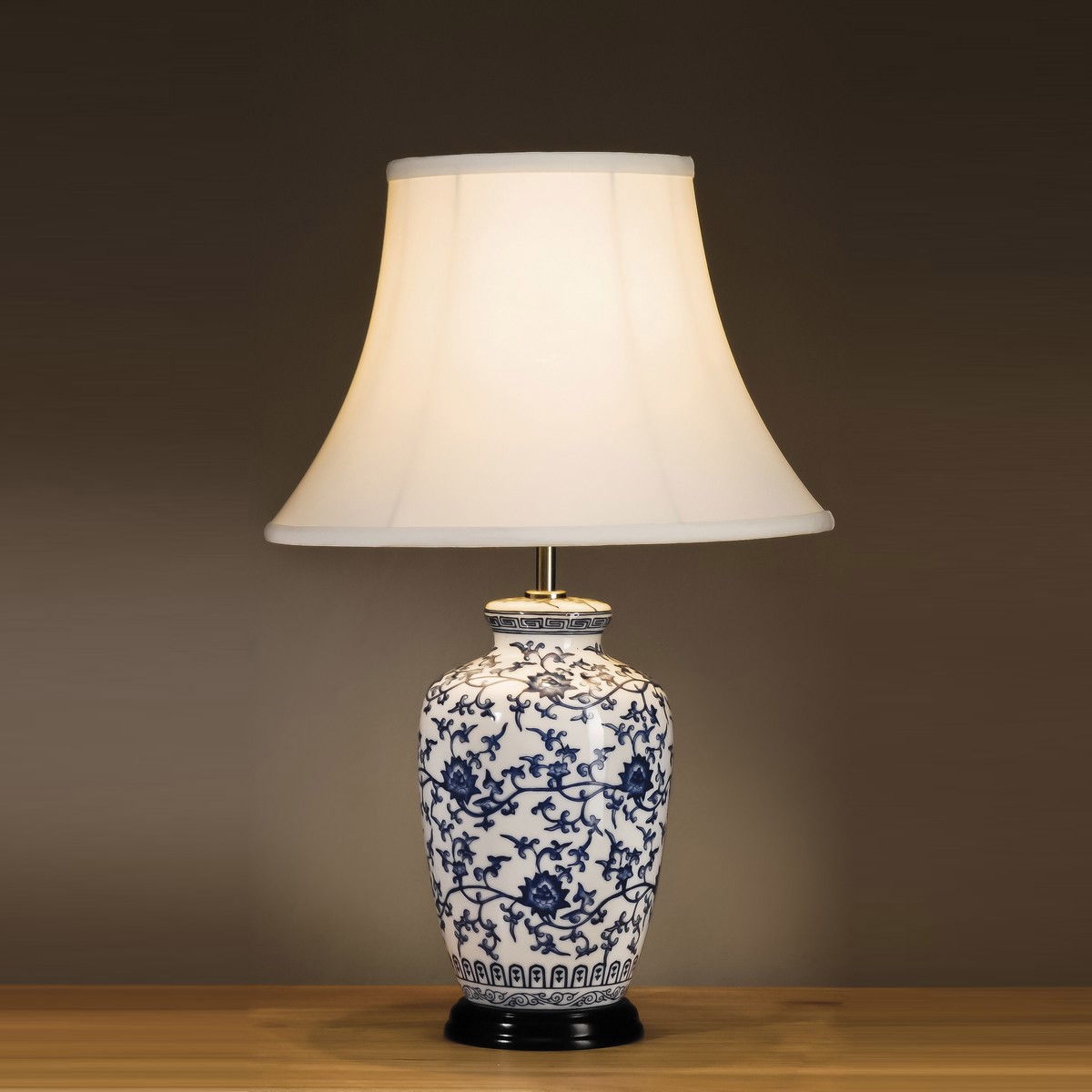 Table lamp collection ginger jar oriental blue and white ceramic