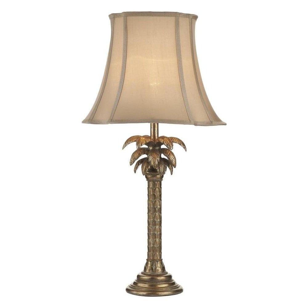 The lighting book tide silver gold palm tree table lamp