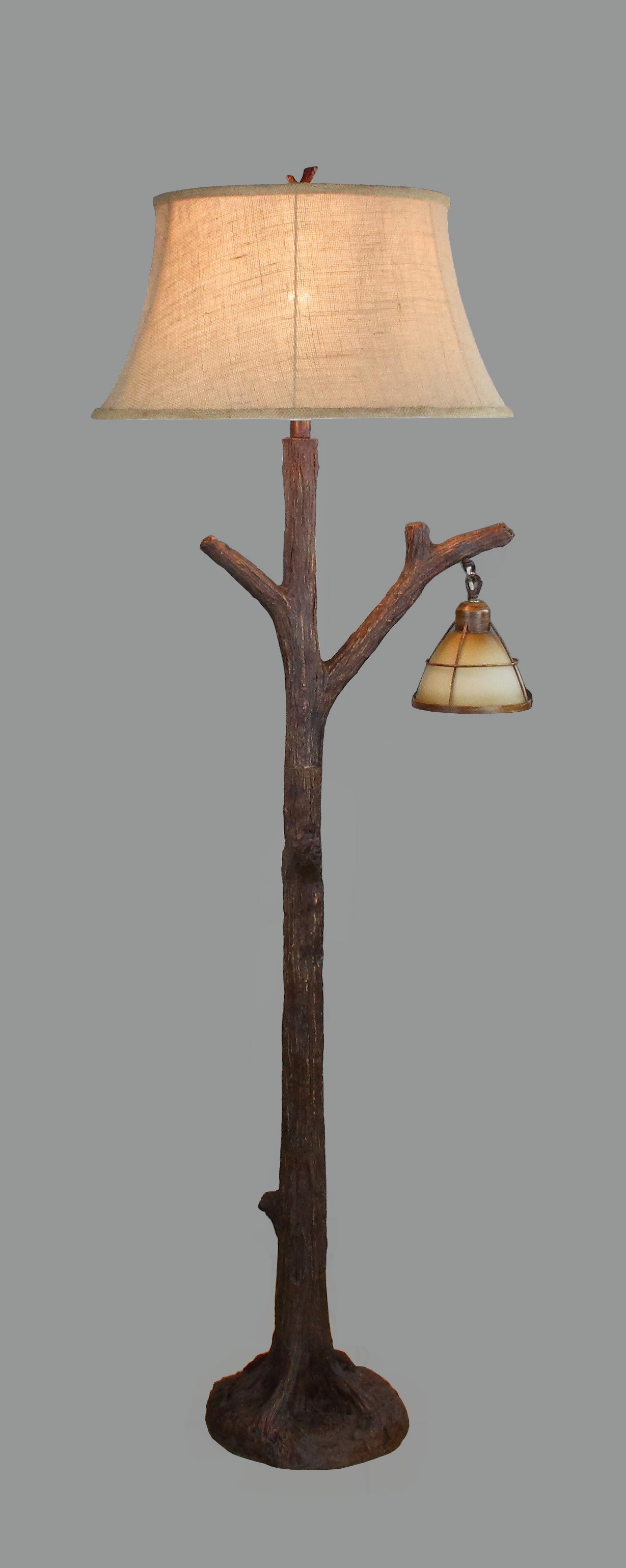 tree trunk floor lamp